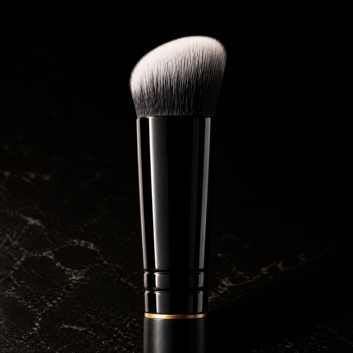 Large Blurrer Brush — the working end at magnification — under a single warm gold light on black.