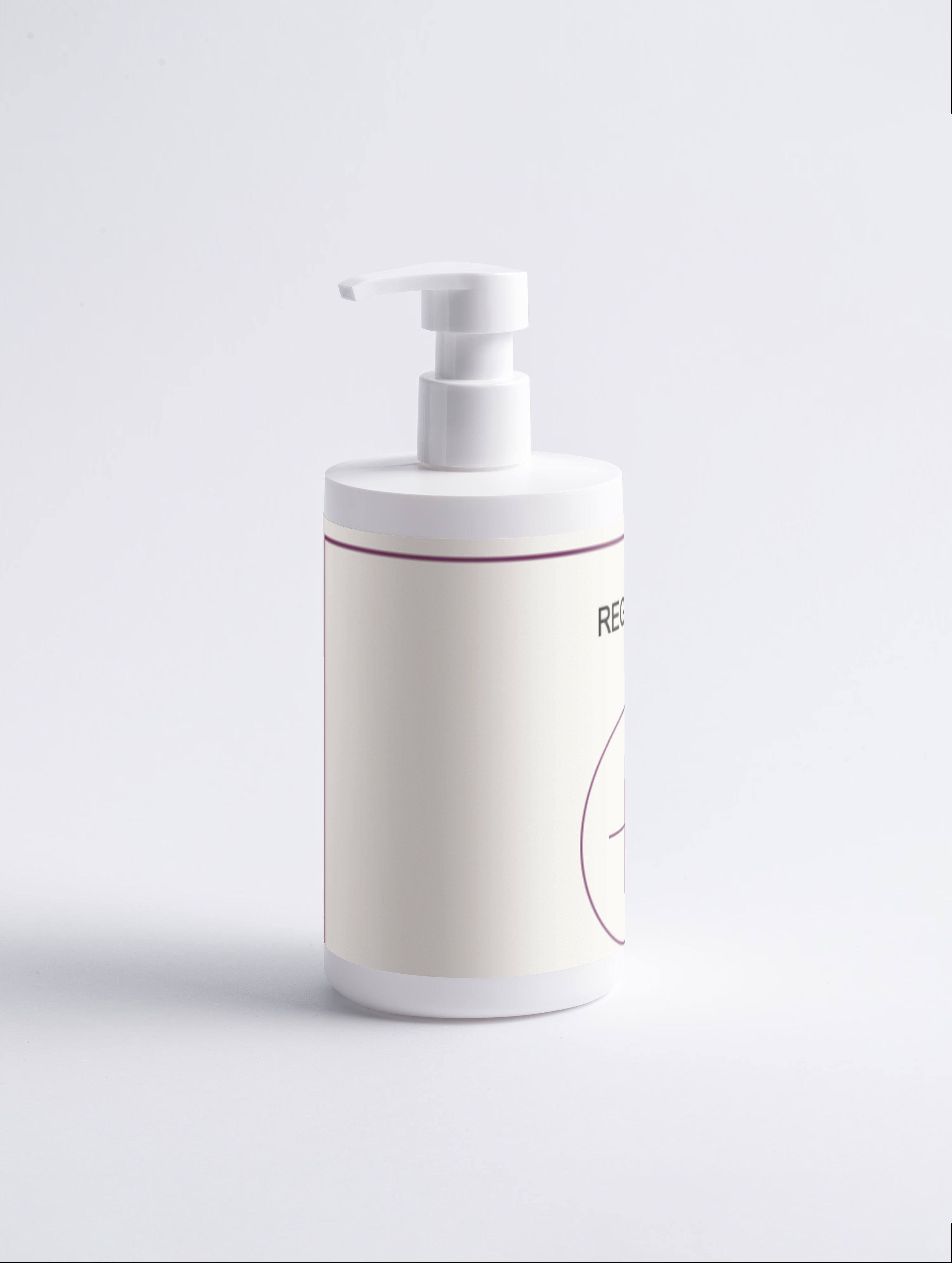 Keratin Volume Conditioner. The pump bottle, front on.