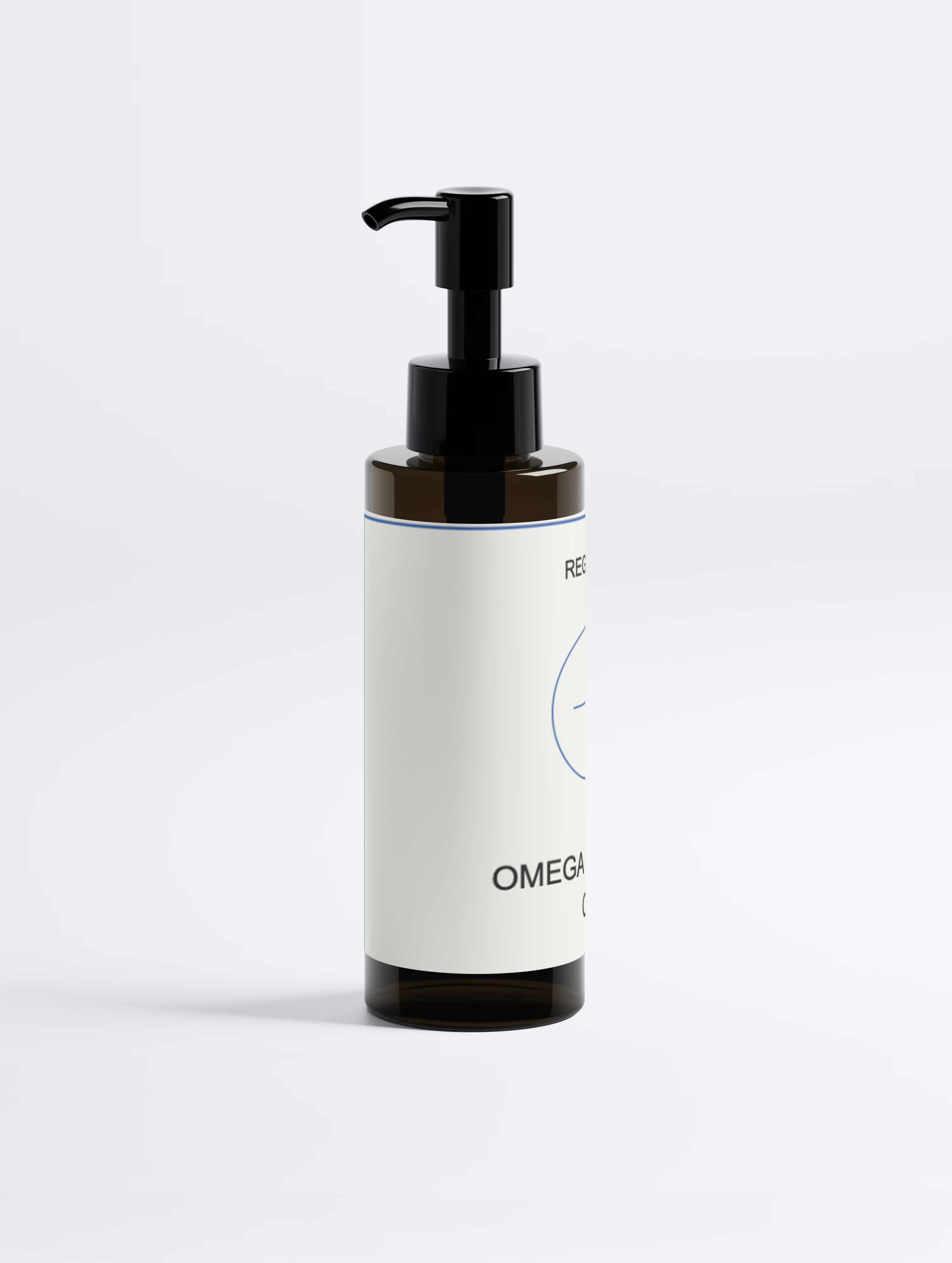 Omega 6-9 Body Oil. The pump bottle, front on.