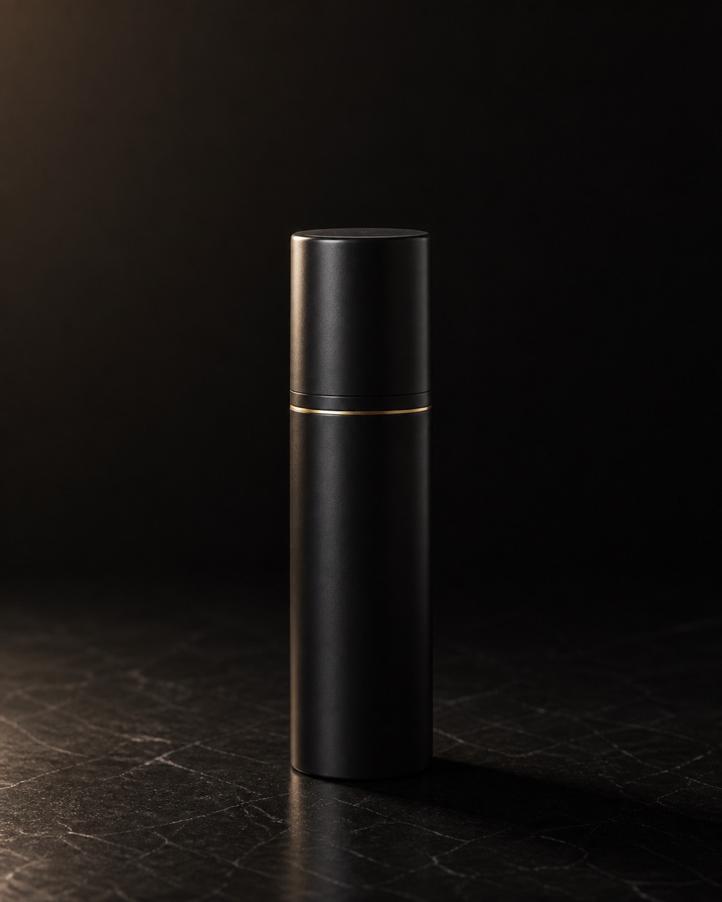 Peptide Eye Gel-Cream — under-eye gel cream — standing alone against near-black under a single warm gold light.