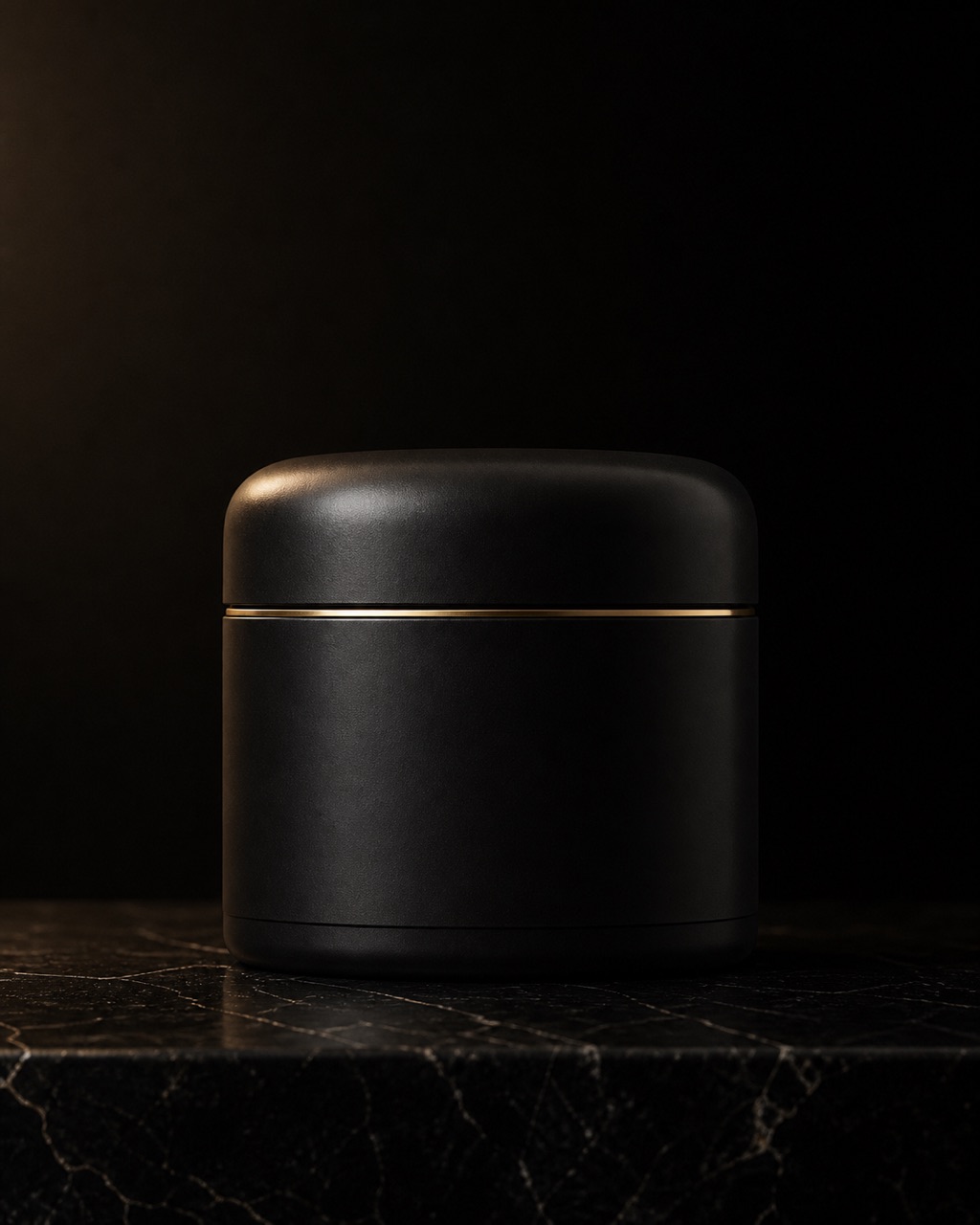 Skin Hydration Cream — face and body moisture — standing alone against near-black under a single warm gold light.