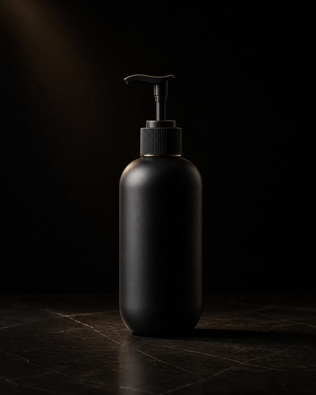 Hand & Body Moisturizer — hand and body moisture — standing alone against near-black under a single warm gold light.