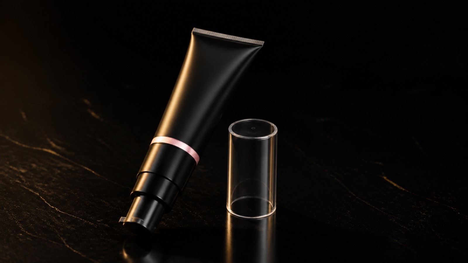 Illuminator — seen in three-quarter view, low in a wide frame — under a single warm gold light on black.