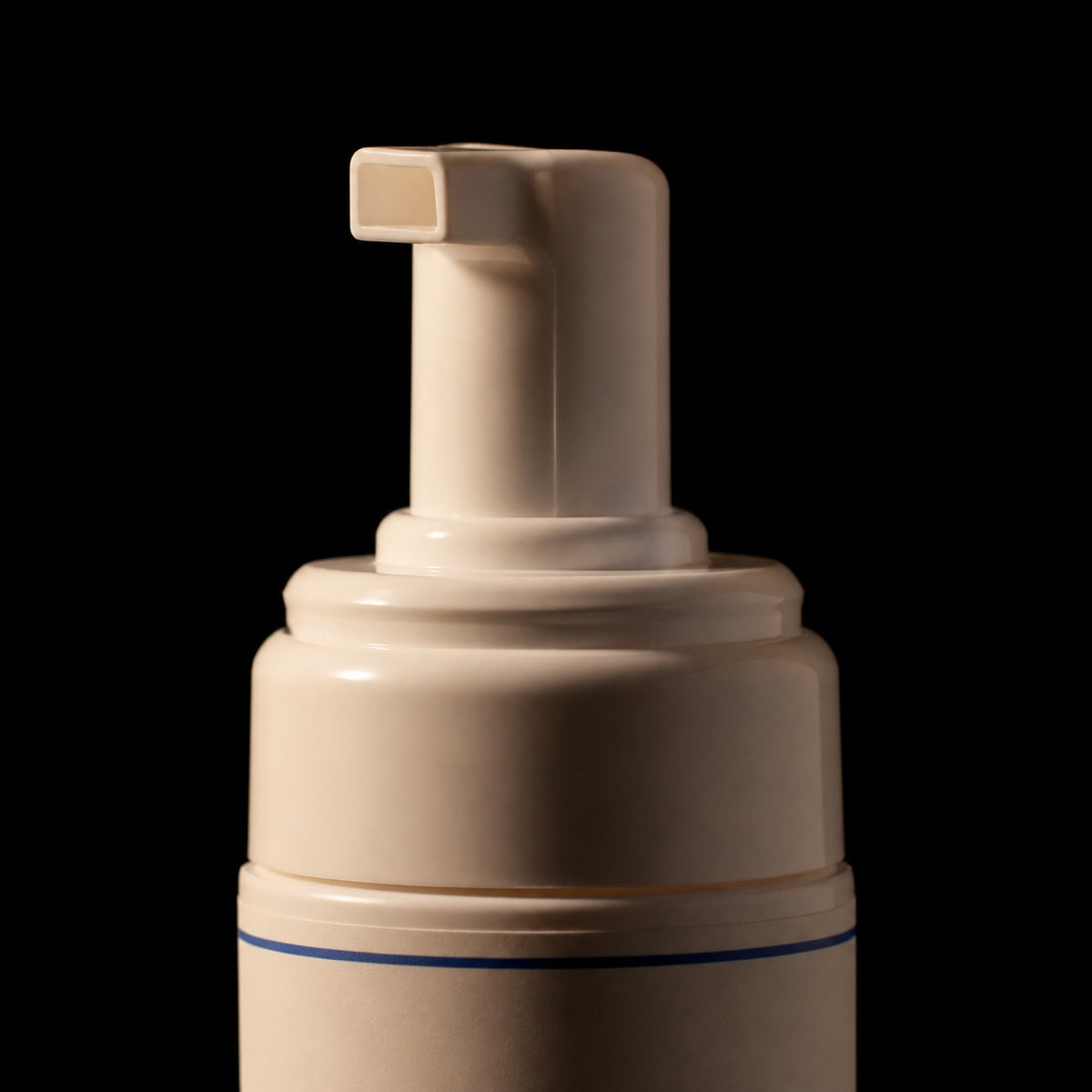 Cleansing Foam. The foaming head at close range.