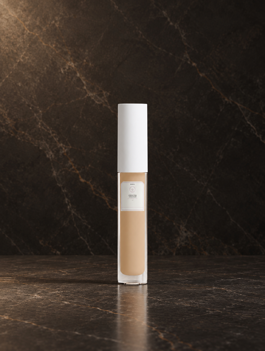 Correcting Concealer — 20 Medium Warm, digitally styled bottle on dark stone.