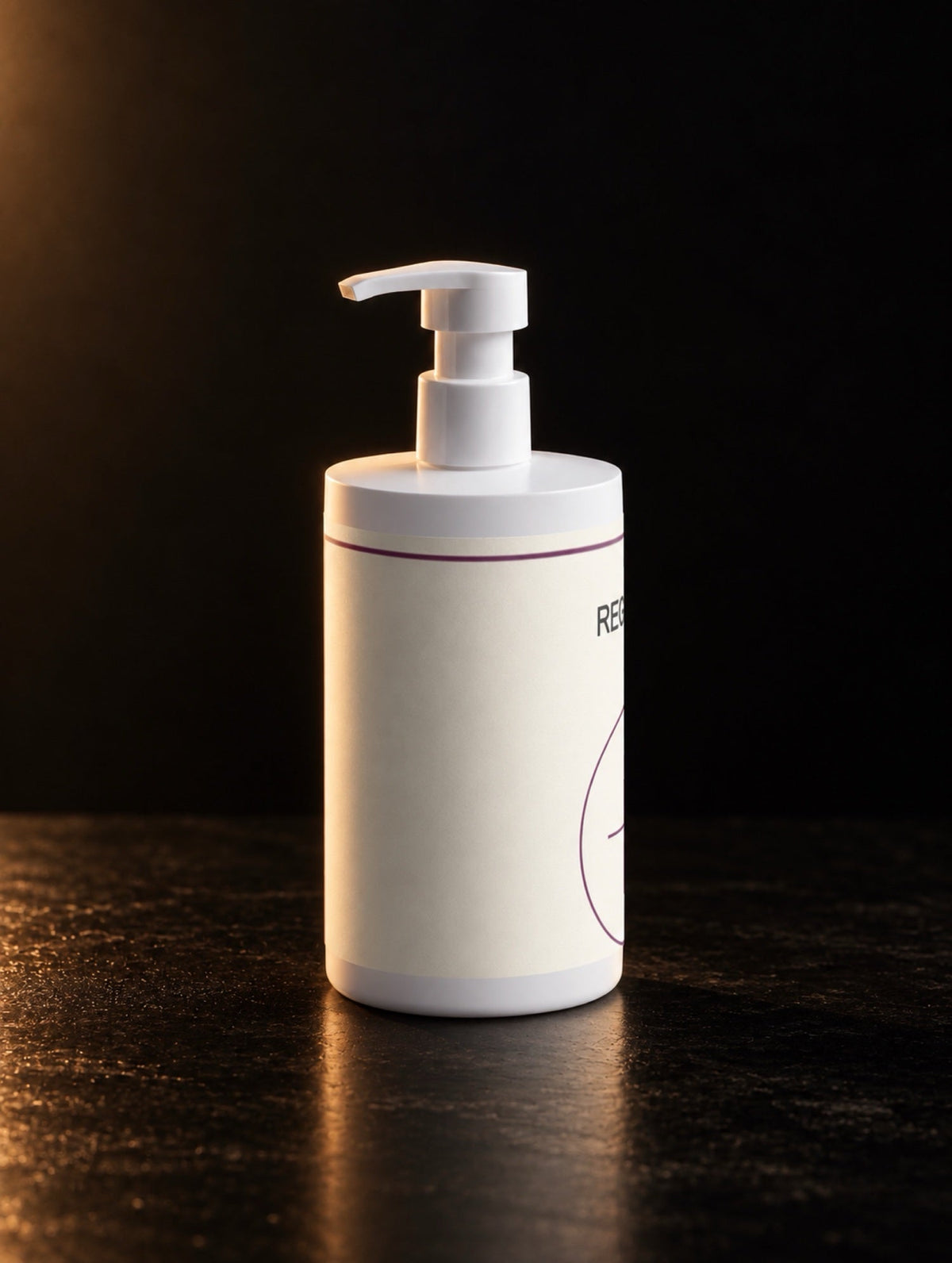 Keratin Volume Conditioner. The pump bottle, front on.