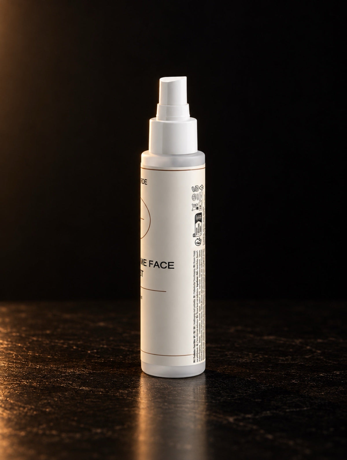 Microbiome Face Mist. The bottle from behind.