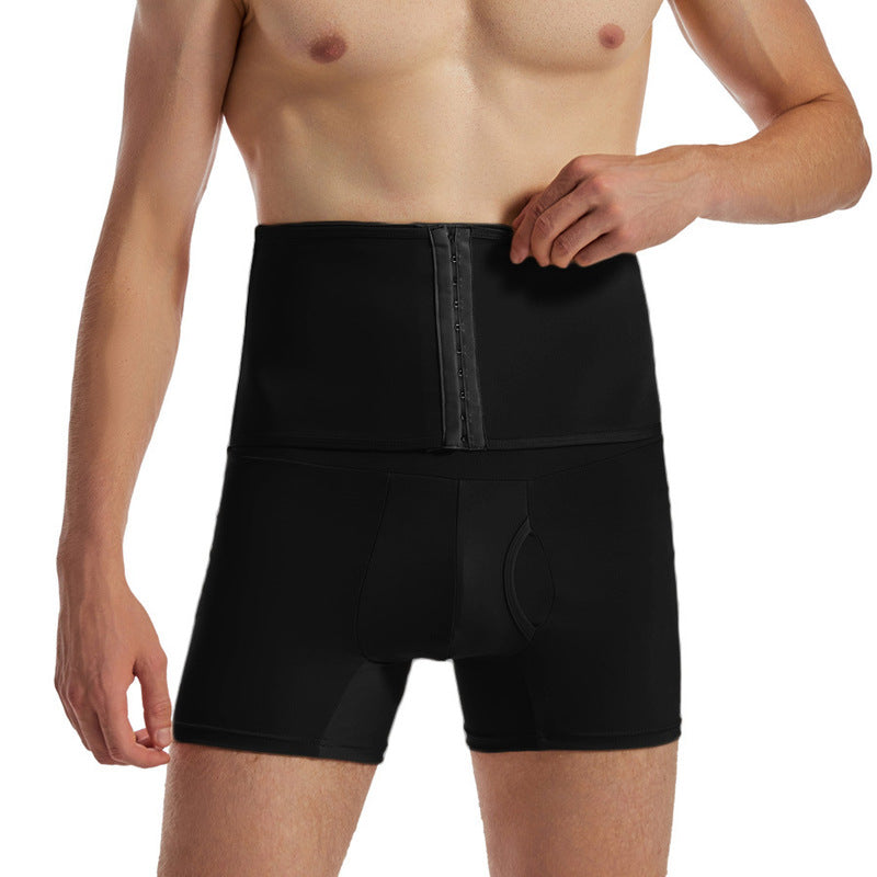 YuMe Silm YM-MT43 high-waist shaping shorts in Black, worn by a model — original supplier photograph.